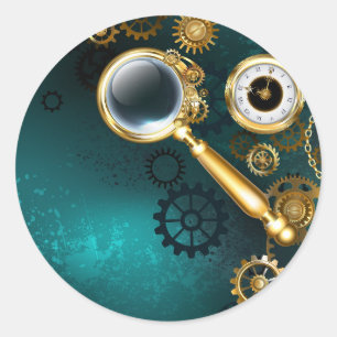 Adesivo Lupa no estilo Steampunk