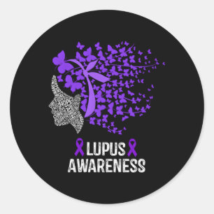 Adesivo Lupus Awarness Borboletas Roxas