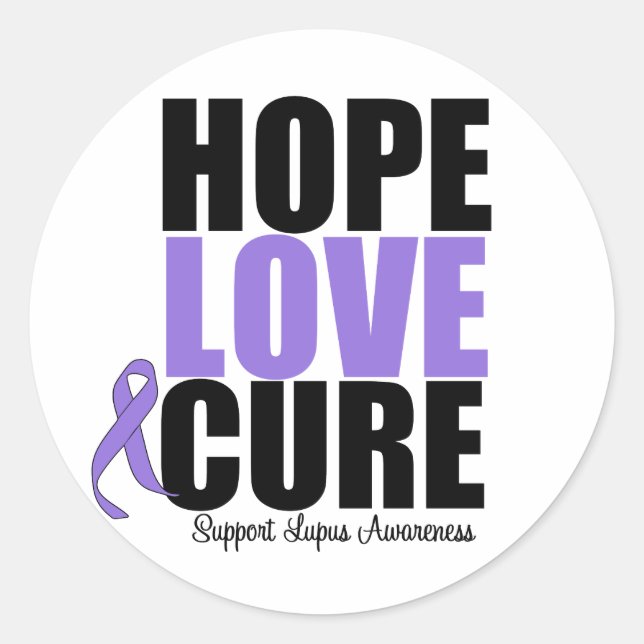 Adesivo Lupus Hope Love Cure (Frente)