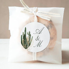 Adesivo Lush Watercolor Desert Cactus Monograma