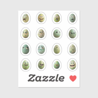 Adesivo Lustige Chibi-Ostereier-Sticker – 16 Stück