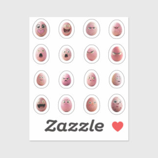 Adesivo Lustige Chibi-Ostereier-Sticker – 16 Stück