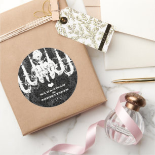 Adesivo Lustre Vintage Damasco Preto e Cinza Casamento
