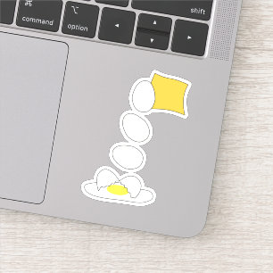 Adesivo Luta comida - Queijo vs Ovo.