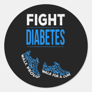 Adesivo Luta Contra A Diabetes Caminha Por Uma Faixa De Se