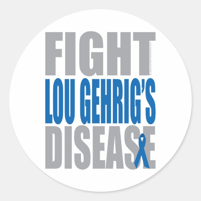 Adesivo Luta contra a doença de Lou Gehrig (Frente)