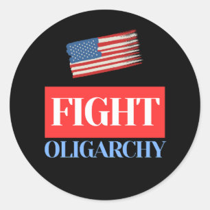 Adesivo Luta contra a Oligarchy - Bandeira Americana do Vi