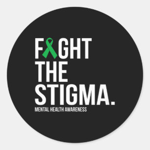 Adesivo Luta Contra A Saúde Mental Da Fita Verde Estigma