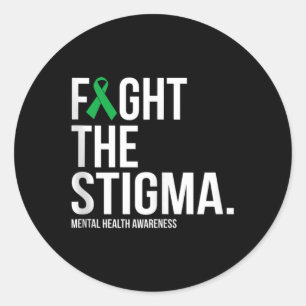 Adesivo Luta Contra A Saúde Mental Da Fita Verde Estigma
