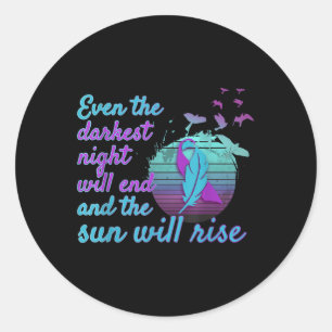 Adesivo Luta Contra A Sensibilização Contra O Suicídio _3