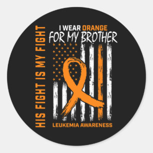 Adesivo Luta contra o Cancer de Leucemia do Irmão Laranja 