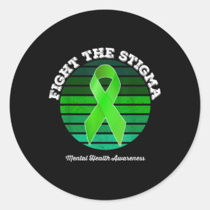 Adesivo Luta Contra O Estigma, A Fita Verde, A Saúde Menta