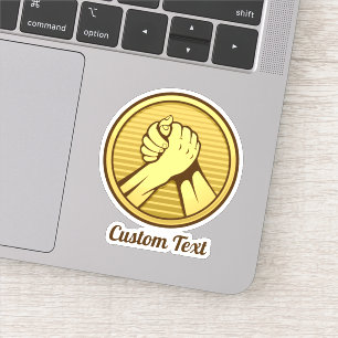 Adesivo luta de braço Dourada