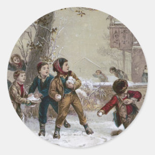 Adesivo Luta do Snowball do Natal do Victorian