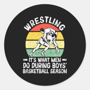 Adesivo Luta é o que os homens fazem durante o basquete ma