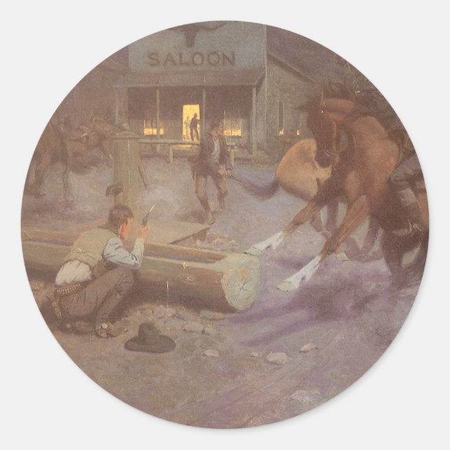 Adesivo Luta no Salão Roundup por Bill Gollings (Frente)