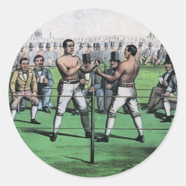 Adesivo Luta pelo excelente para o campeonato, Boxing Vint (Frente)