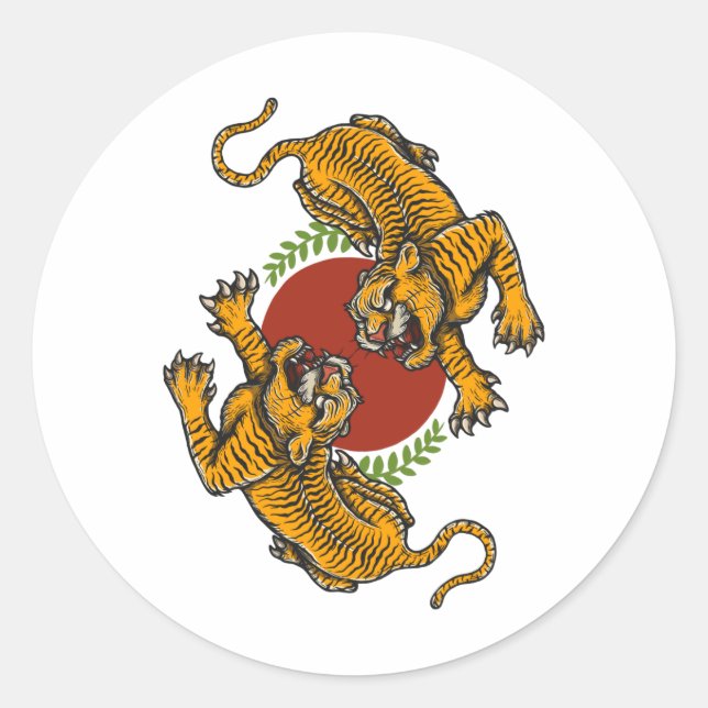 Adesivo Luta poster Camiseta Tiger (Frente)