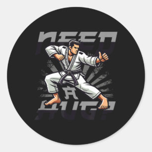 Adesivo Lutador de Artes Marciais Judô Caratê Brasileiro