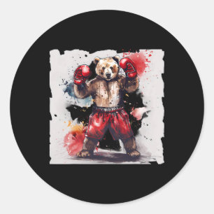 Adesivo Lutador de Boxe Amante de Luvas de Boxe Kickboxing