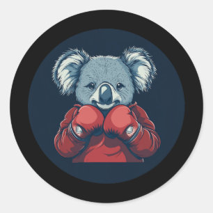 Adesivo Lutador de Boxe de Urso Koala Incrível para um Cli