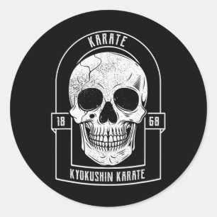 Adesivo lutador de caratê esqueleto Japão artes marciais