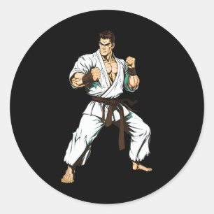 Adesivo lutador de Karate Kyokushin - Artes Marciais Japon