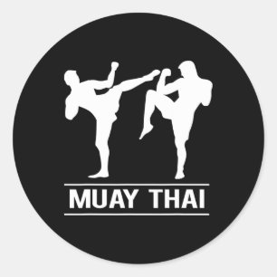 Adesivo Lutadores de Boxe Tailandês Kickboxing Mma Muay Th