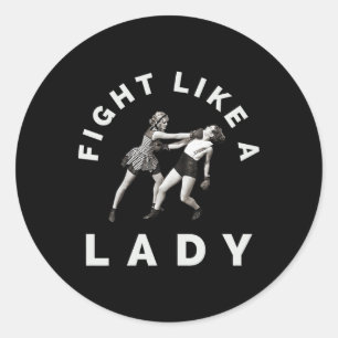 Adesivo Lutar como uma mulher boxando