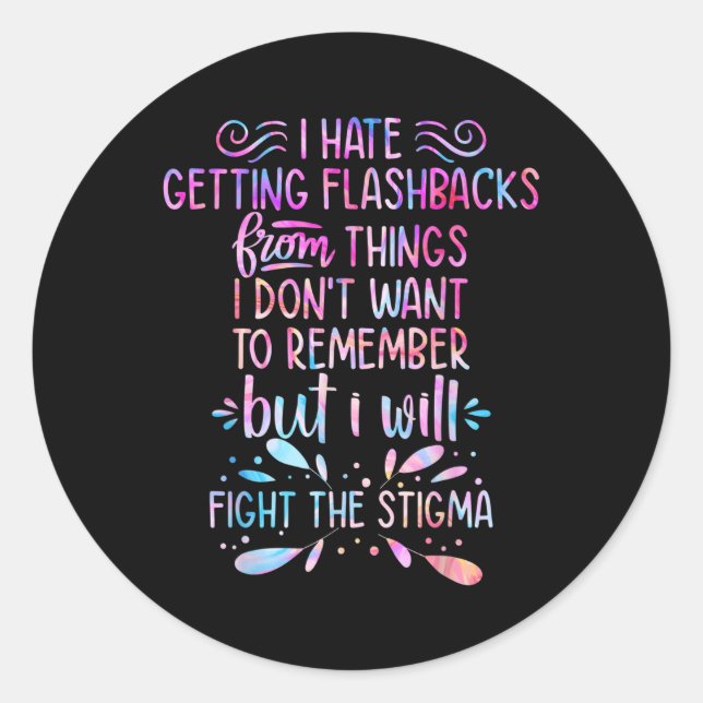 Adesivo Lutar Contra A Consciência Mental Estigma Termina  (Frente)