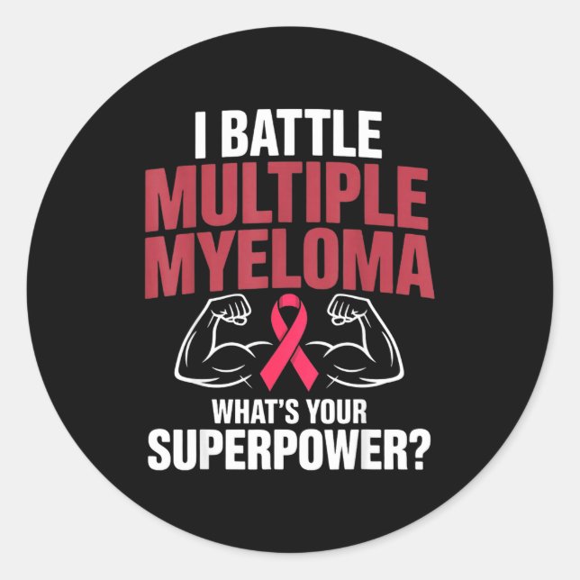 Adesivo Lutar contra o mieloma múltiplo superpoder combate (Frente)