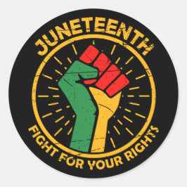 Adesivo Lute pelos seus direitos Verde Amarelo Vermelho 11