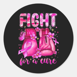 Adesivo Lute Por Um Cancer De Mama, Lutas De Boxas, Rosa,