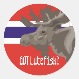 Adesivo Lutefisk Moose Elk Engraçado Norueguês