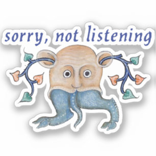 Adesivo Luttrell Psalter "Não Ouvir" Vinyl Sticker