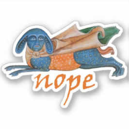 Adesivo Luttrell Psalter "Nope" Vinyl Sticker