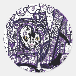 Adesivo Luv Cat, design de gato personalizado