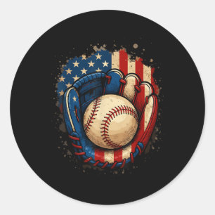 Adesivo Luva de beisebol da bandeira americana Patriótica