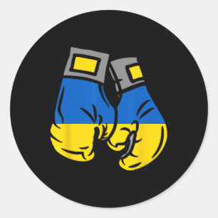 Adesivo Luva de Boxe Com a Bandeira da Ucrânia