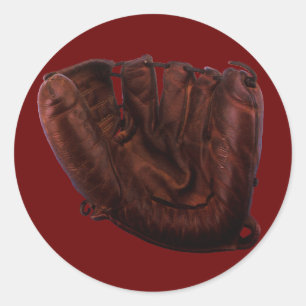 Adesivo Luvas de beisebol de couro antigo Esportes vintage