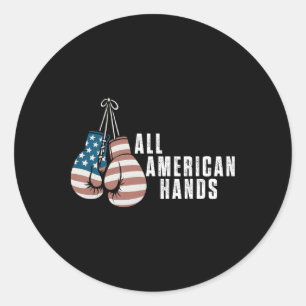 Adesivo Luvas de Boxe All American Hands Bandeira dos EUA