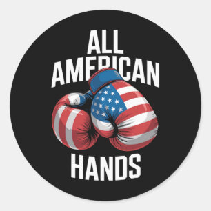 Adesivo Luvas de Boxe All American Hands Patrióticas Bande