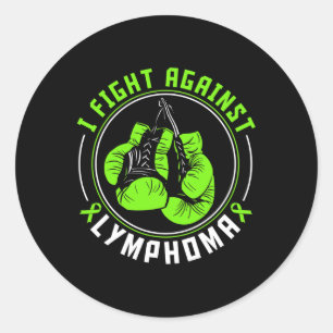 Adesivo Luvas de Boxe de Apoio à Conscientização do Linfom