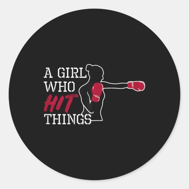 Adesivo Luvas de Boxe e Kickboxing para Mulheres e Meninas (Frente)