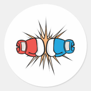 Adesivo luvas de boxe entrelaçadas