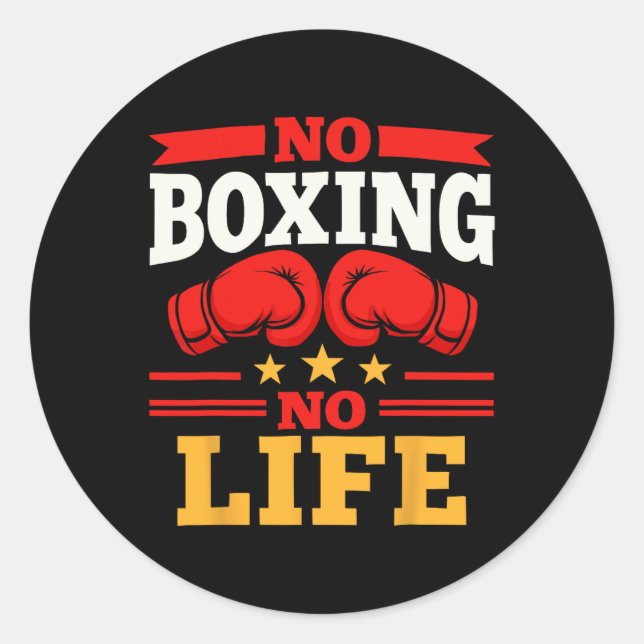 Adesivo Luvas de Boxe Sem Boxe Sem Vida Luvas de Boxe _3 (Frente)
