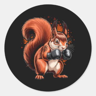 Adesivo Luvas de Boxe Squirrel Boxeador Kickboxing MMA