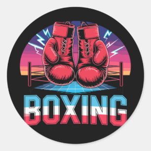Adesivo Luvas de boxe vintage dos anos 90 Lutador Boxeador