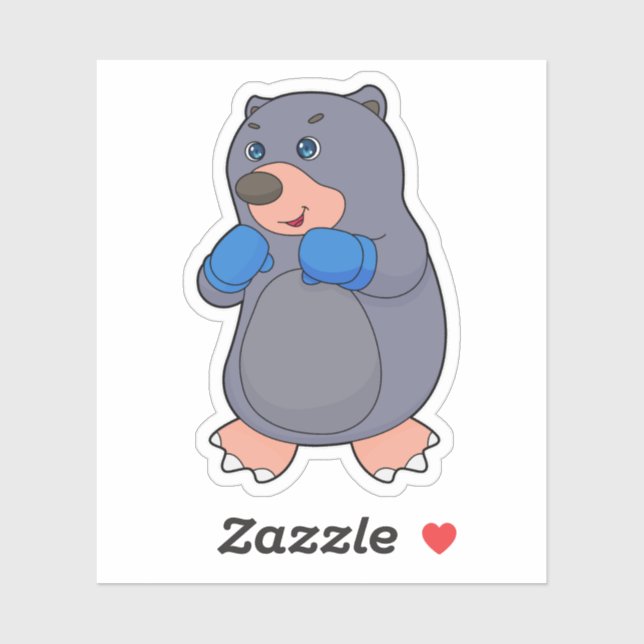 Adesivo Luvas de Boxer Boxer Mole (Folha)