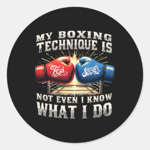 Adesivo Luvas de Boxing - Citação Engraçada de Gym - Retro